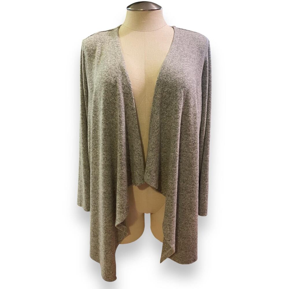 Torrid Plus Size 5 (5X)‎ Gray Super Soft Plush Open Drape Front Hacci Cardigan